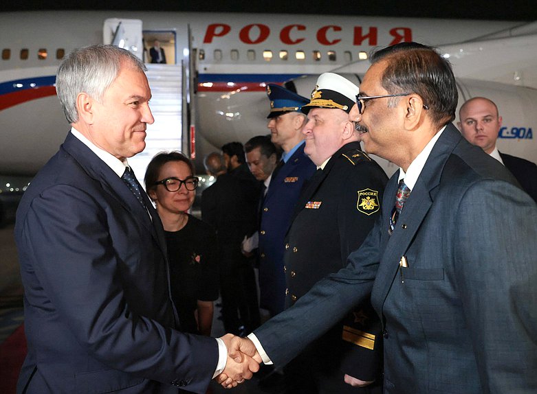 Chairman of the State Duma Vyacheslav Volodin arrived on a working visit to the Republic of India