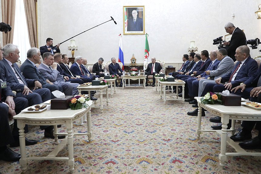 Meeting of Chairman of the State Duma Vyacheslav Volodin and Speaker of the National People’s Assembly of the People's Democratic Republic of Algeria Brahim Boughali