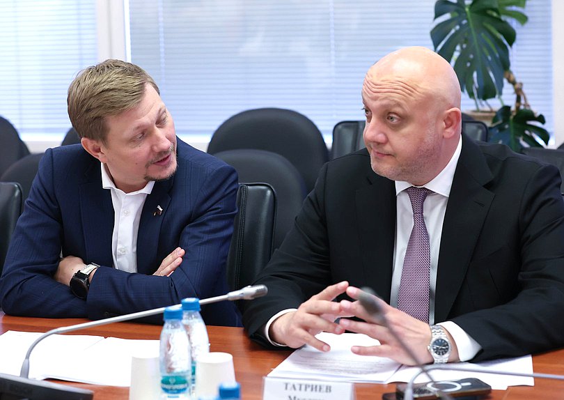 Заместитель Председателя Комитета по энергетике Владимир Плякин и член Комитета Муслим Татриев