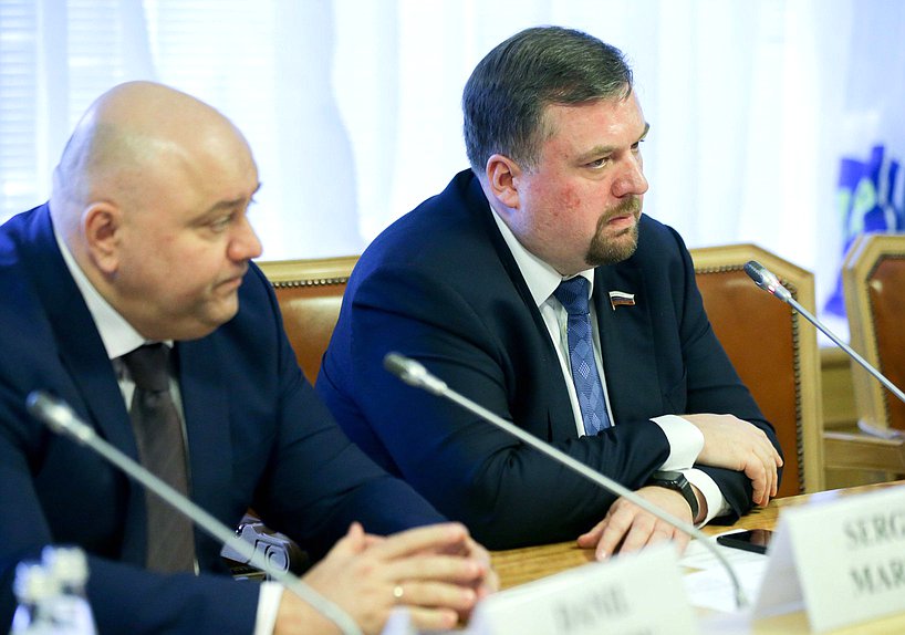 Members of the Committee on International Affairs Sergei Marinin and Anton Morozov