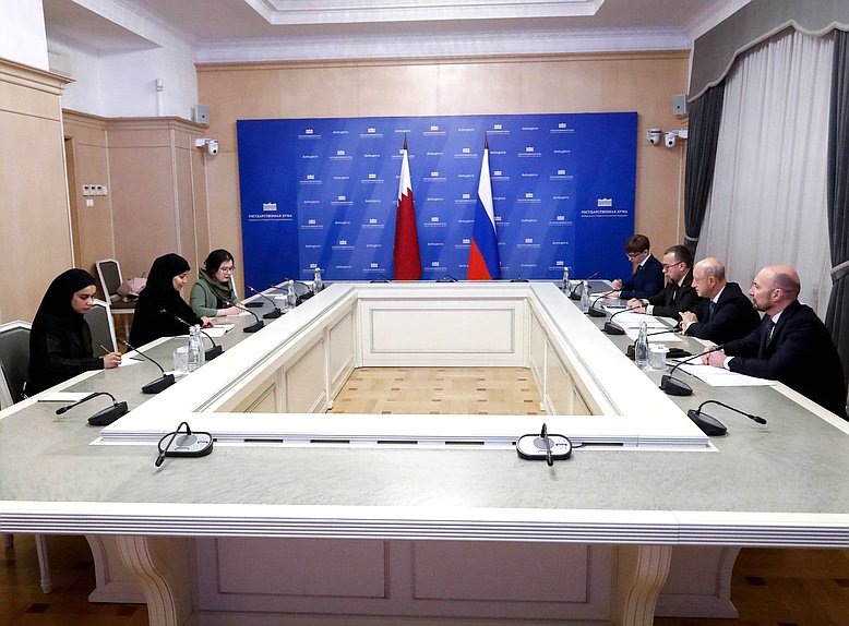 Встреча заместителя Председателя Государственной Думы Александра Бабакова с делегацией Государства Катар во главе с заместителем Консультативного Совета Государства Катар Хамдой Хасан Ас-Сулейти