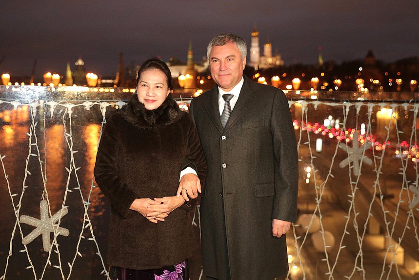 Chairman of the State Duma Viacheslav Volodin and Chairwoman of the National Assembly of Vietnam Nguyễn Thị Kim Ngân