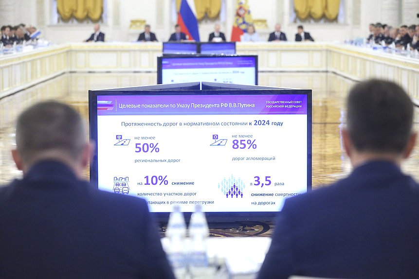 Заседание Госсовета по вопросам развития сети автомобильных дорог и обеспечения безопасности дорожного движения