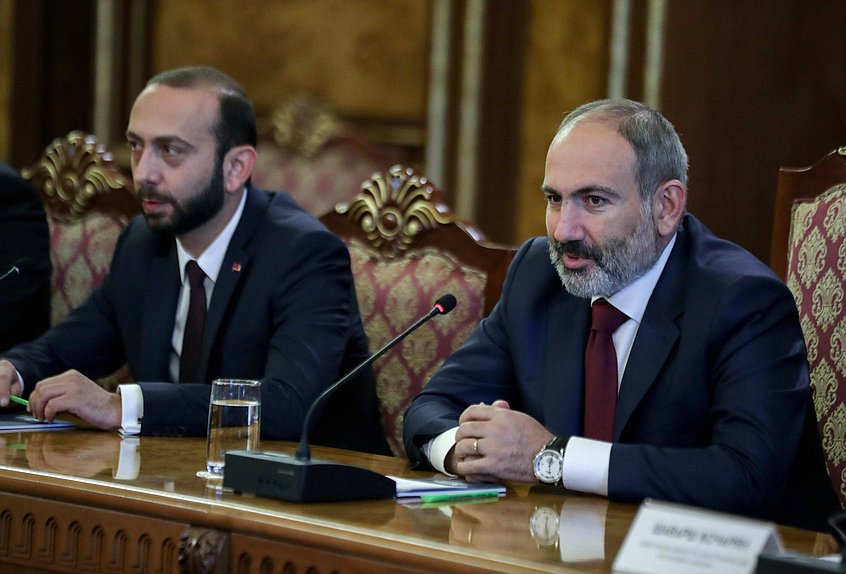 Prime Minister of Armenia Nikol Pashinyan and President of the National Assembly of the Republic of Armenia Ararat Mirzoyan