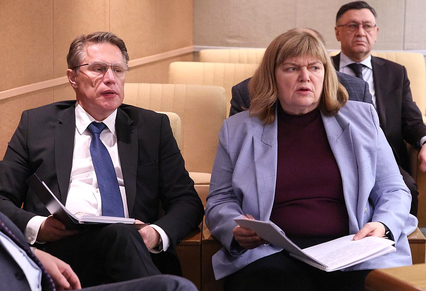 Министр здравоохранения РФ Михаил Мурашко и заместитель Министра здравоохранения РФ Татьяна Семенова