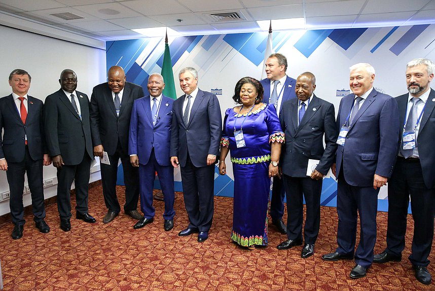 Meeting of Chairman of the State Duma Viacheslav Volodin and President of the National Assembly of the Republic of the Congo Isidore Mvouba