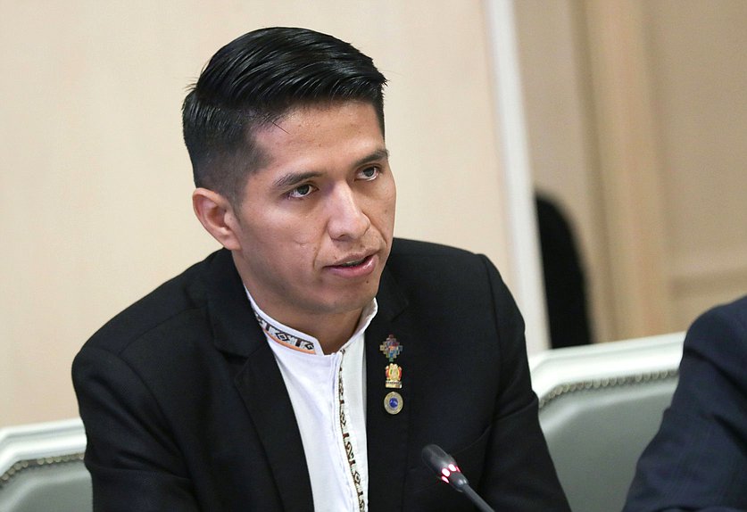 El Presidente de la Cámara de Senadores de la Asamblea Legislativa Plurinacional del Estado Plurinacional de Bolivia Andrónico Rodriguez Ledezma