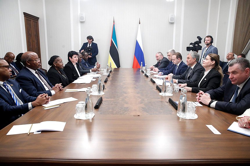 Meeting of Chairman of the State Duma Vyacheslav Volodin and President of the Assembly of the Republic of Mozambique Esperança Bias