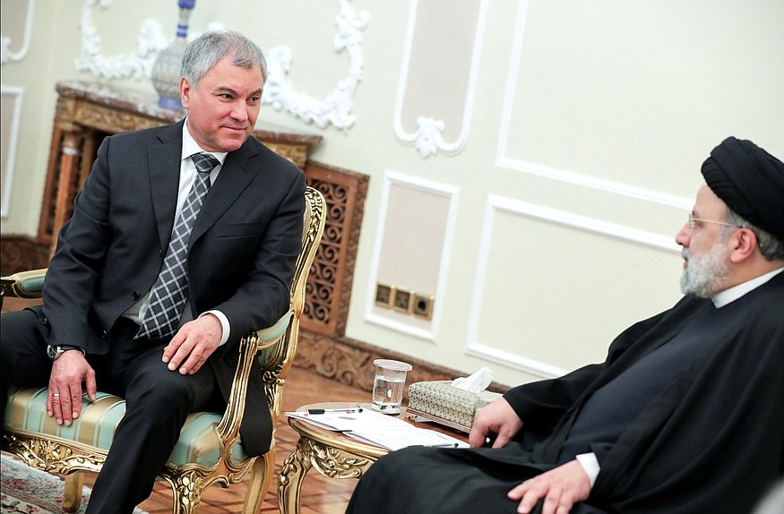 Meeting of Chairman of the State Duma Vyacheslav Volodin and President of the Islamic Republic of Iran Seyyed Ebrahim Raisi