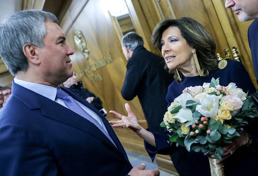 Chairman of the State Duma Viacheslav Volodin and President of the Senate of Italy Maria Elisabetta Alberti Casellati