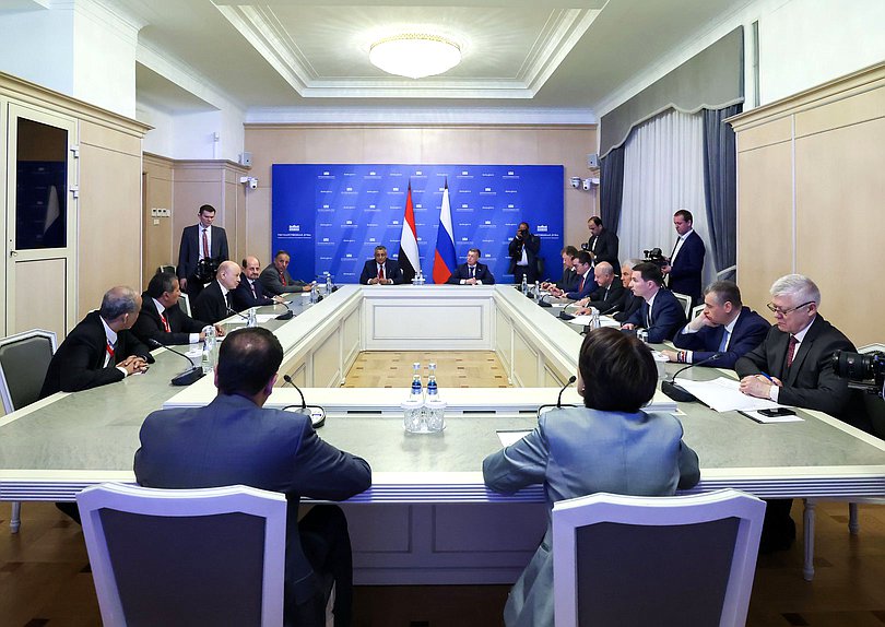 Meeting of Chairman of the State Duma Vyacheslav Volodin and President of the Presidential Leadership Council of the Republic of Yemen Rashad Mohammed Al-Alimi