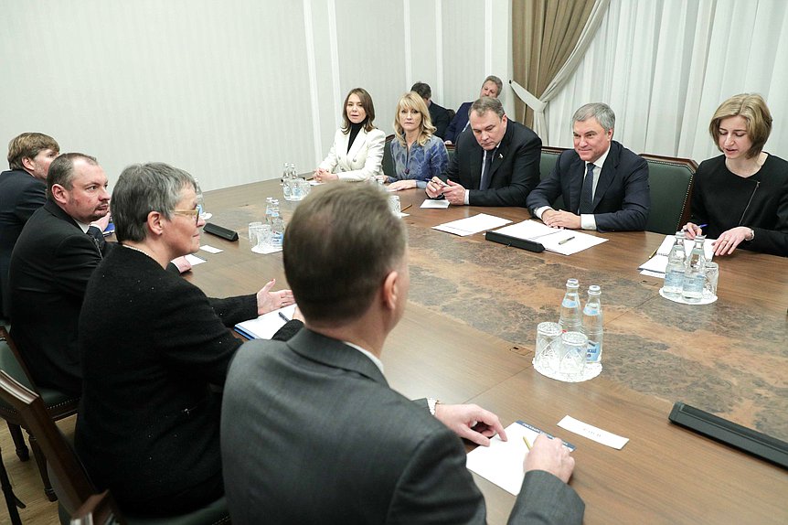 Meeting of Chairman of the State Duma Viacheslav Volodin and PACE President Liliane Maury Pasquier
