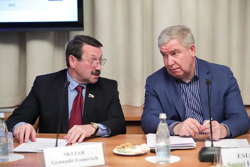 Первый заместитель Председателя Комитета по энергетике Сергей Есяков и член Комитета Геннадий Скляр