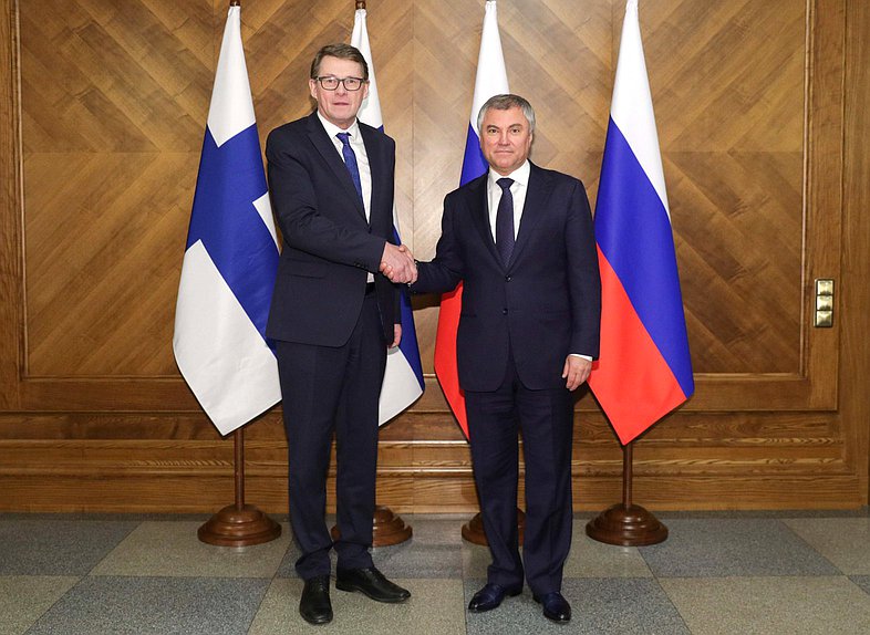 Chairman of the State Duma Viacheslav Volodin and Speaker of the Parliament of the Republic of Finland Matti Vanhanen