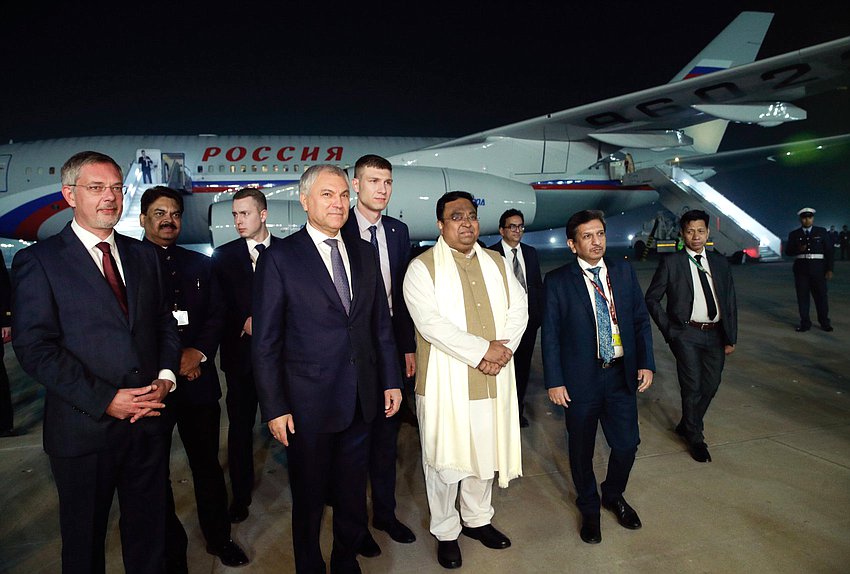 Chairman of the State Duma Vyacheslav Volodin arrived in the Republic of India to pay an official visit