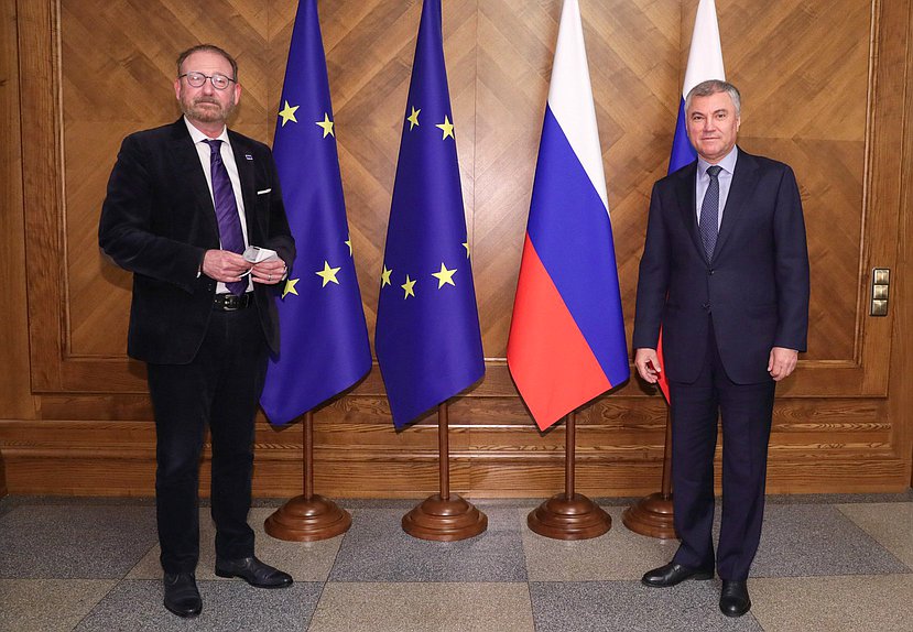 Chairman of the State Duma Viacheslav Volodin and PACE President Rik Daems