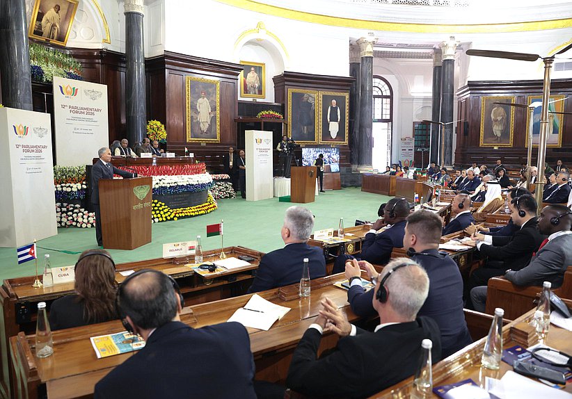 Chairman of the State Duma Vyacheslav Volodin. The 12th International BRICS Parliamentary Forum