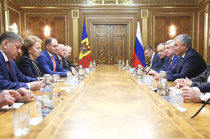 Meeting of Chairman of the State Duma Viacheslav Volodin and Chairwoman of the Parliament of the Republic of Moldova Zinaida Greceanîi