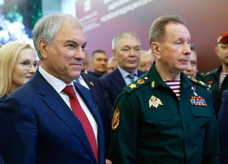 Председатель Государственной Думы Вячеслав Володин и Директор Росгвардии Виктор Золотов