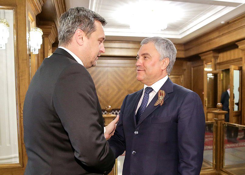 Chairman of the State Duma Viacheslav Volodin and Speaker of the National Council of the Slovak Republic Andrej Danko