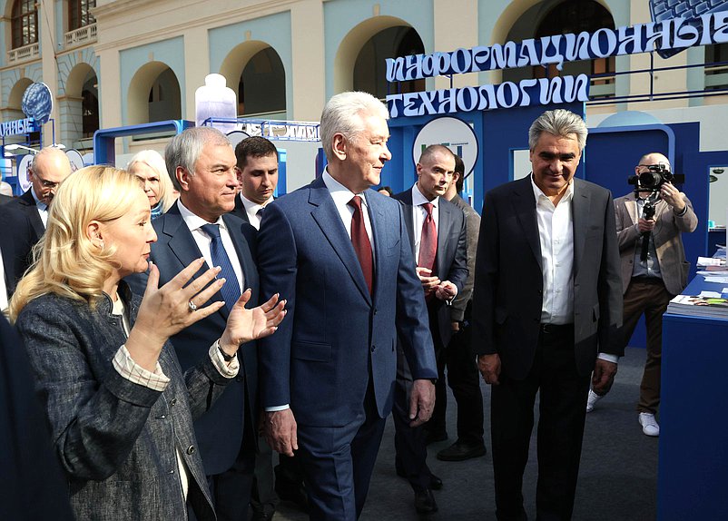 Председатель Государственной Думы Вячеслав Володин и мэр Москвы Сергей Собянин