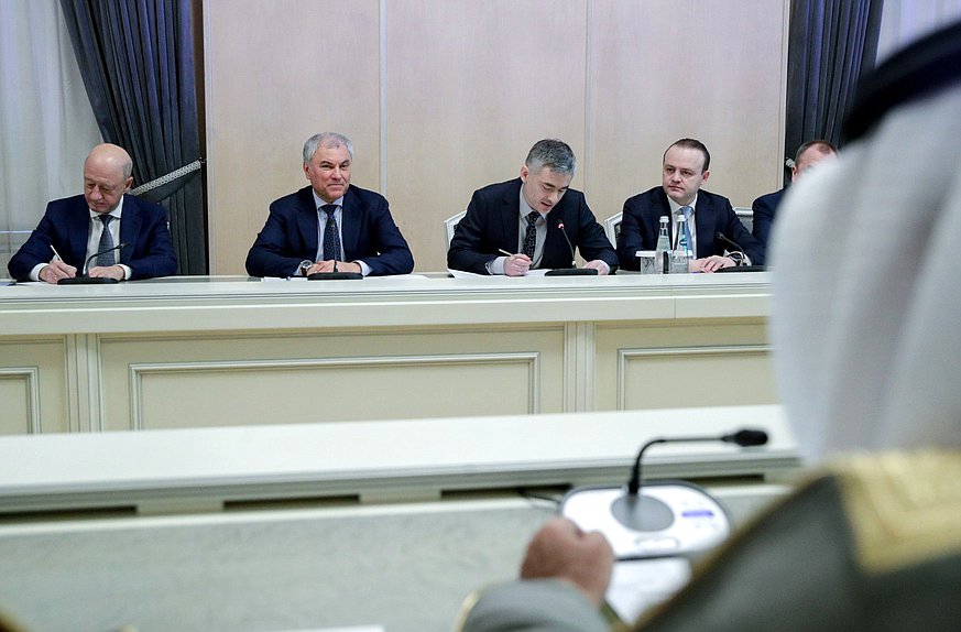 Meeting of Chairman of the State Duma Vyacheslav Volodin and Speaker of the Arab Parliament Mohammed bin Ahmed Al Yamahi