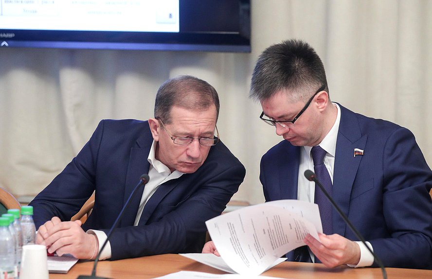 Член Комитета по энергетике Александр Каминский и заместитель Председателя Комитета Дмитрий Исламов
