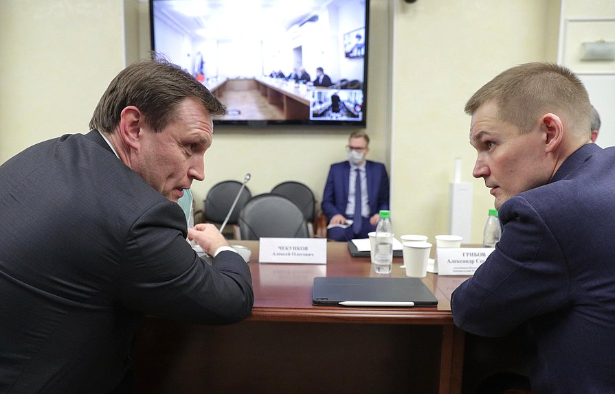 Заместитель руководителя Аппарата Правительства РФ Александр Грибов (справа)