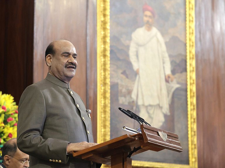Speaker of the Lok Sabha of the Parliament of India Om Birla. The 12th International BRICS Parliamentary Forum