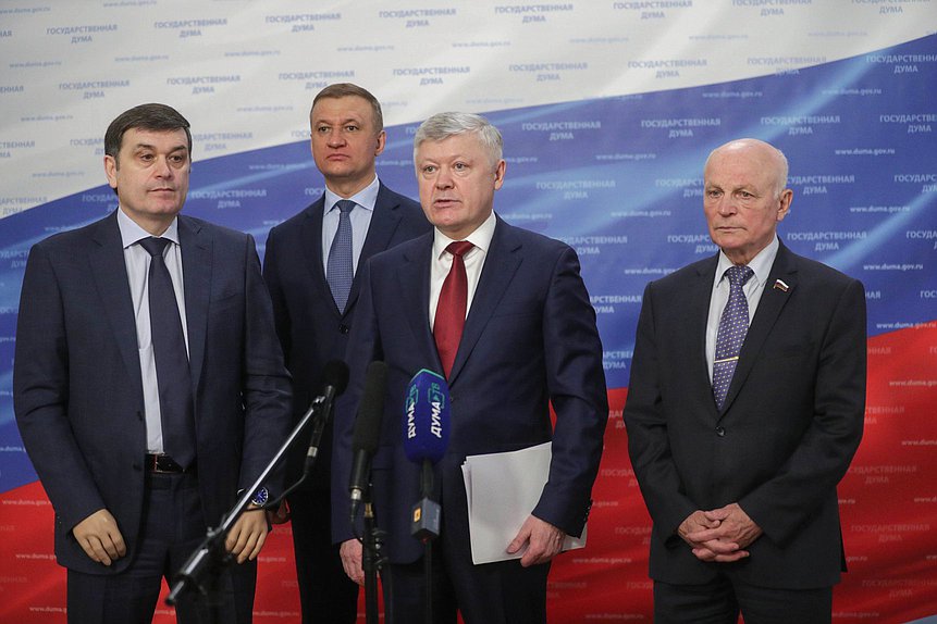 Chairman of the Committee on Security and Corruption Control Vasilii Piskarev, member of the Committee Adalbi Shkhagoshev, First Deputy Chairman of the Committee Dmitriy Savelyev and Deputy Chairman of the Committee Nikolay Ryzhak