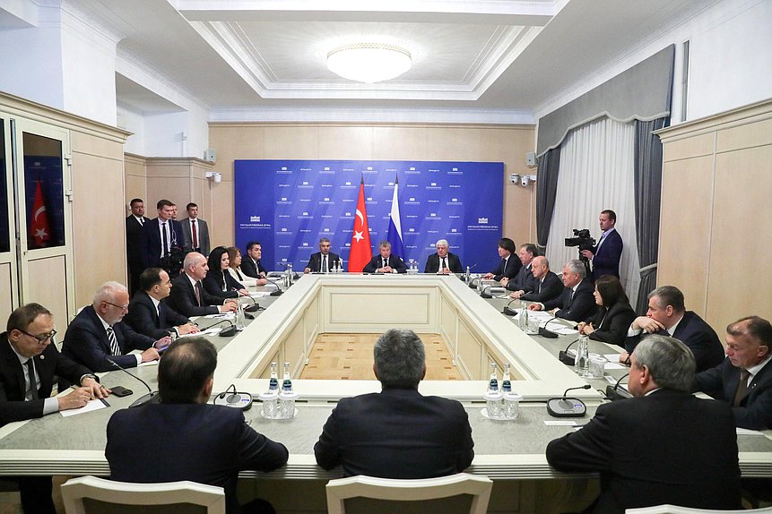 Meeting of Chairman of the State Duma Vyacheslav Volodin and Speaker of the Grand National Assembly of the Republic of Türkiye Numan Kurtulmuş