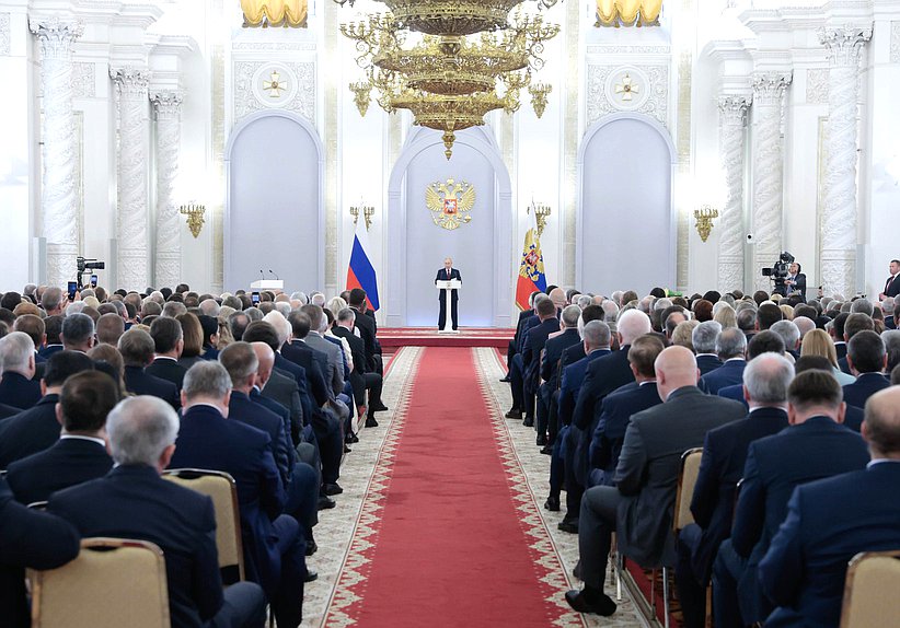 Встреча Президента РФ Владимира Путина с депутатами Государственной Думы VIII созыва