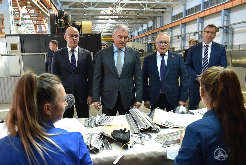 Глава Удмуртской Республики Александр Бречалов и Председатель Государственной Думы Вячеслав Володин