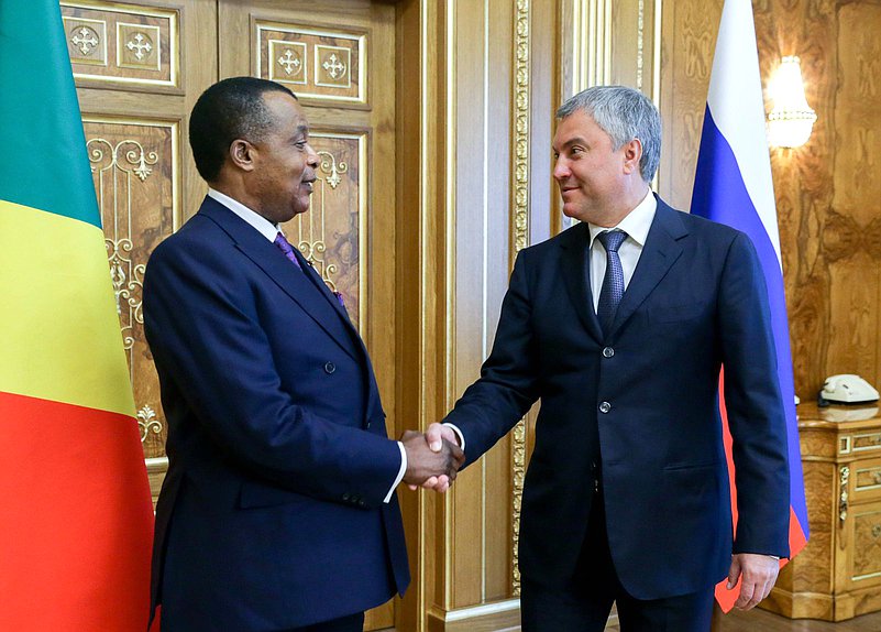 Председатель Государственной Думы Вячеслав Володин и Президент Республики Конго Дени Сассу-Нгессо