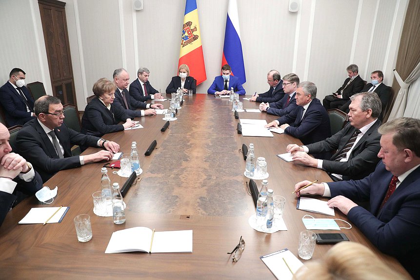 Meeting of Chairman of the State Duma Viacheslav Volodin and Speaker of the Parliament of the Republic of Moldova Zinaida Greceanîi