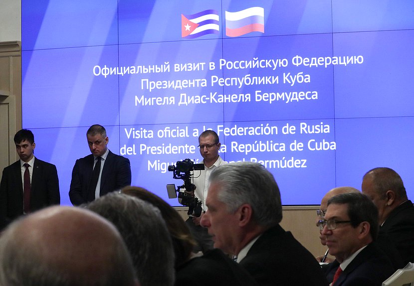 Meeting of Chairman of the State Duma Vyacheslav Volodin and President of the Republic of Cuba Miguel Díaz-Canel Bermúdez