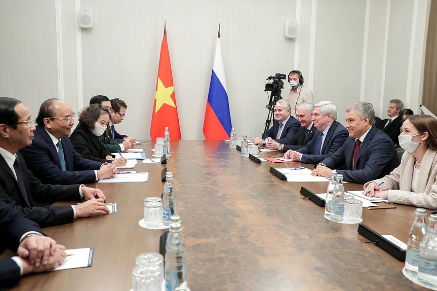 Meeting of Chairman of the State Duma Vyacheslav Volodin and President of Vietnam Nguyễn Xuân Phúc