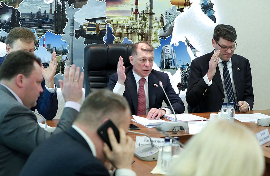 Председатель Комитета по экономической политике Максим Топилин и Первый заместитель Председателя Комитета Денис Кравченко