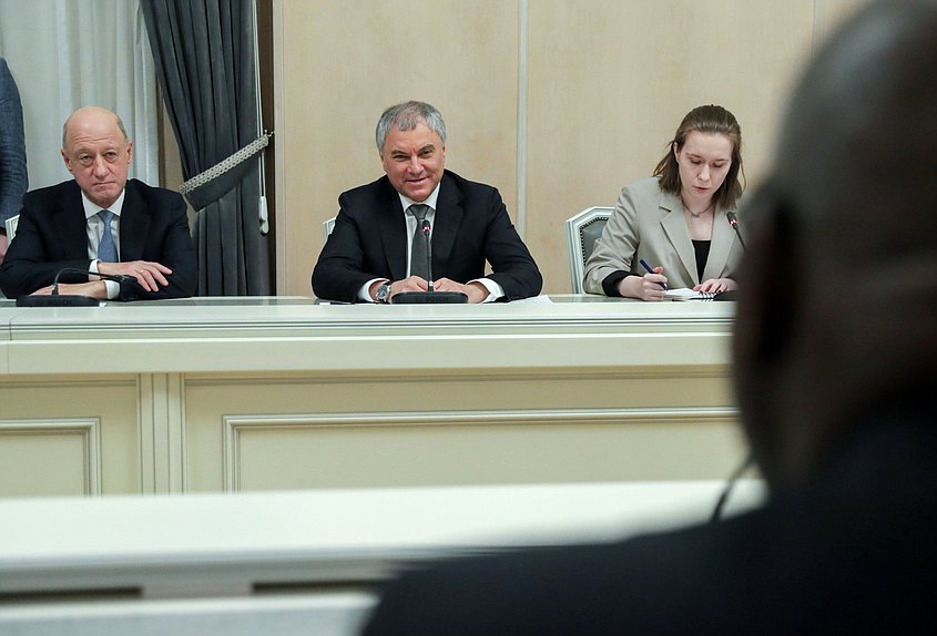 Chairman of the State Duma Vyacheslav Volodin and Deputy Chairman of the State Duma Alexander Babakov