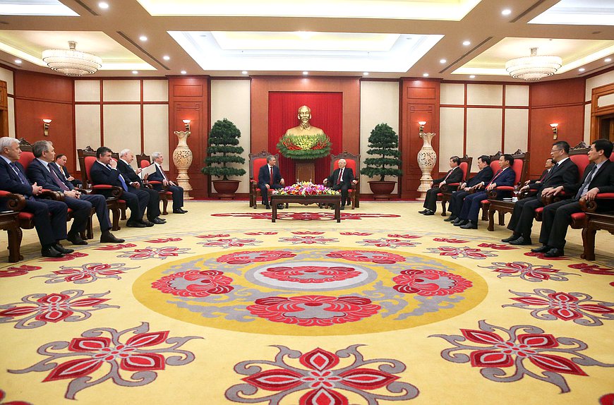 Meeting of Chairman of the State Duma Viacheslav Volodin and General Secretary of the Central Committee of the Communist Party of Vietnam, President of the Socialist Republic of Vietnam Nguyễn Phú Trọng