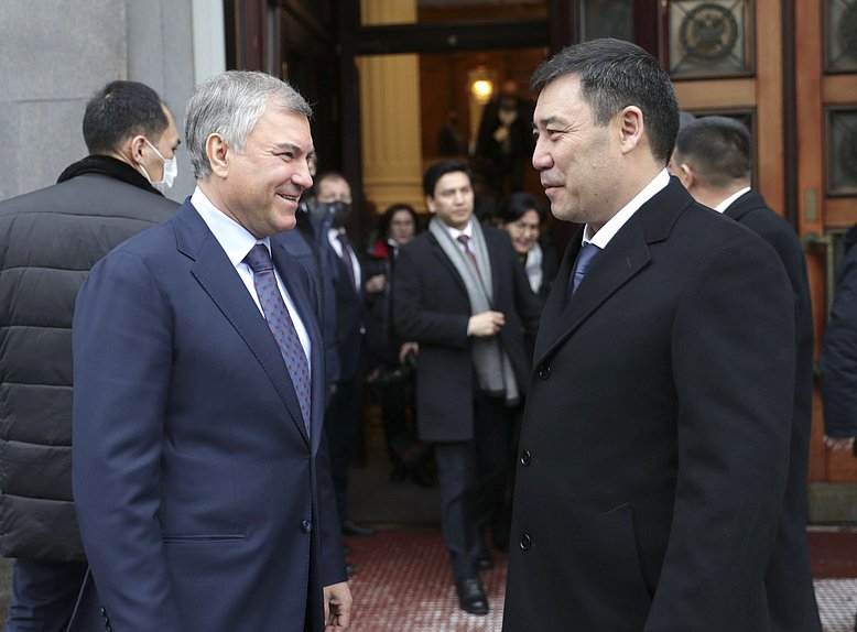 Chairman of the State Duma Viacheslav Volodin and President of the Kyrgyz Republic Sadyr Japarov