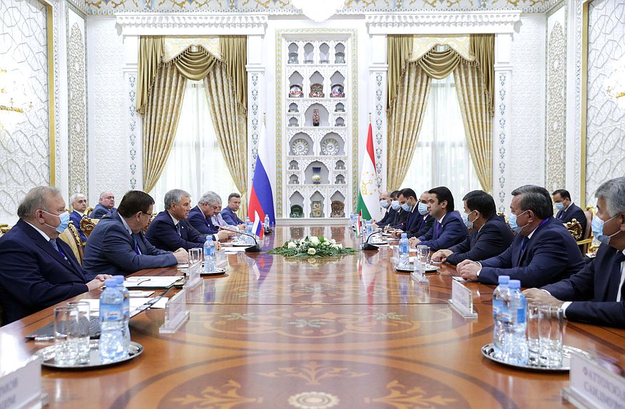 Meeting with Chairman of the Majlisi Milli of the Majlisi Oli of the Republic of Tajikistan Rustami Emomali