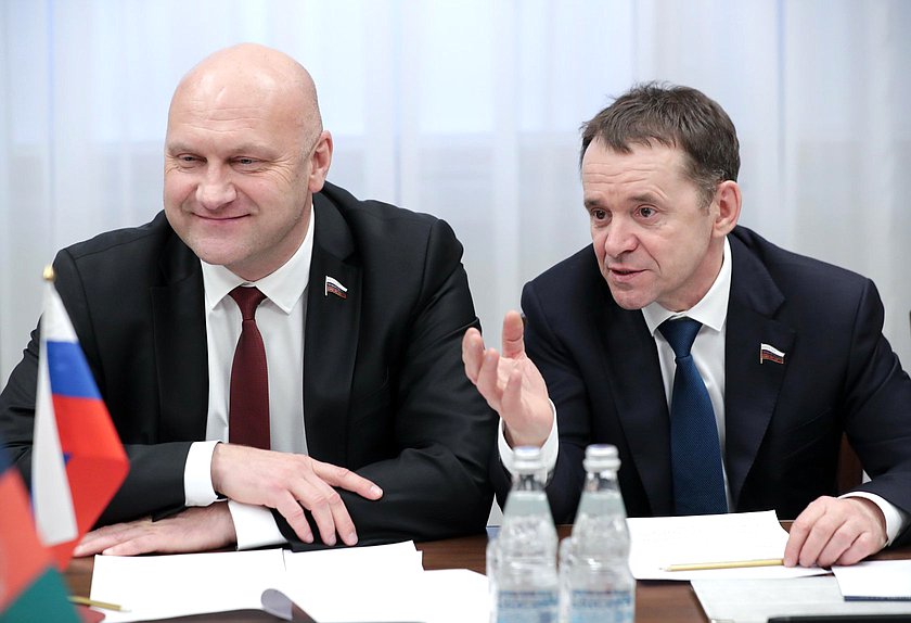 Member of the Committee on Issues of the CIS and Contacts with Fellow Countryman Pavel Shperov and member of the Committee on Security and Corruption Control Farit Ganiev