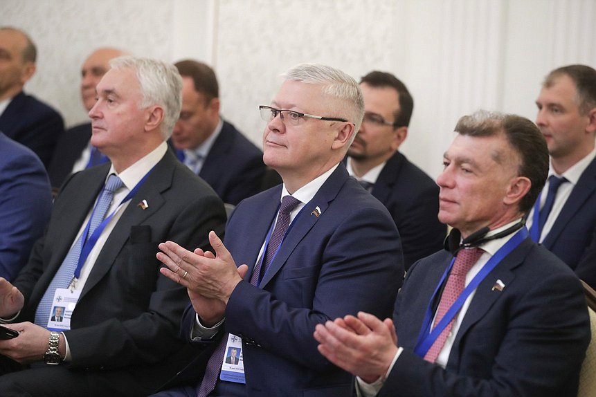 Chairman of the Committee on Defence Andrey Kartapolov, Chairman of the Committee on Security and Corruption Control Vasily Piskarev and Chairman of the Committee on Economic Policy Maxim Topilin