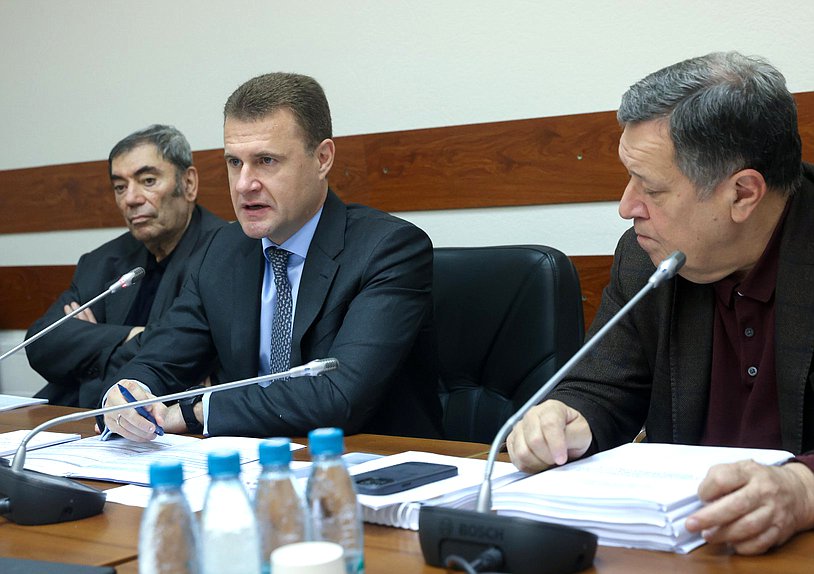 Министр по развитию Дальнего Востока и Арктики Алексей Чекунков и Председатель Комитета по бюджету и налогам Андрей Макаров