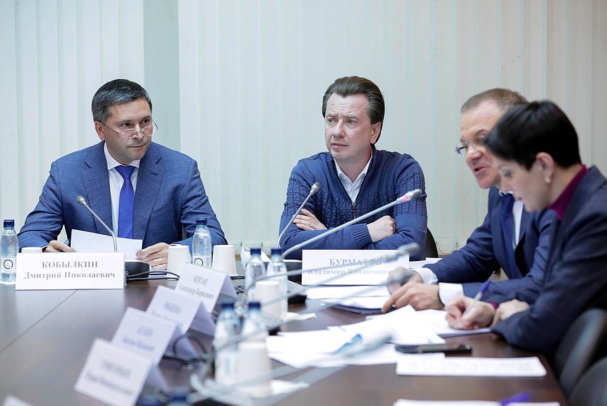 Председатель Комитета по экологии, природным ресурсам и охране окружающей среды Дмитрий Кобылкин и Первый заместитель Председателя Комитета Владимир Бурматов