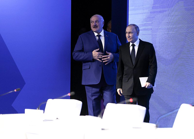 Президент Республики Беларусь Александр Лукашенко и Президент РФ Владимир Путин