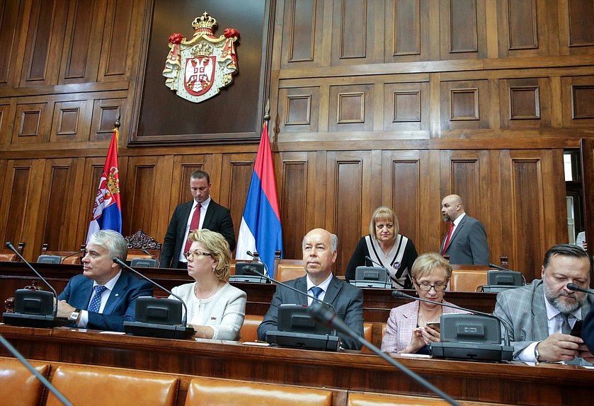 Participation of the delegation of the State Duma in the plenary meeting of the National Assembly of the Republic of Serbia