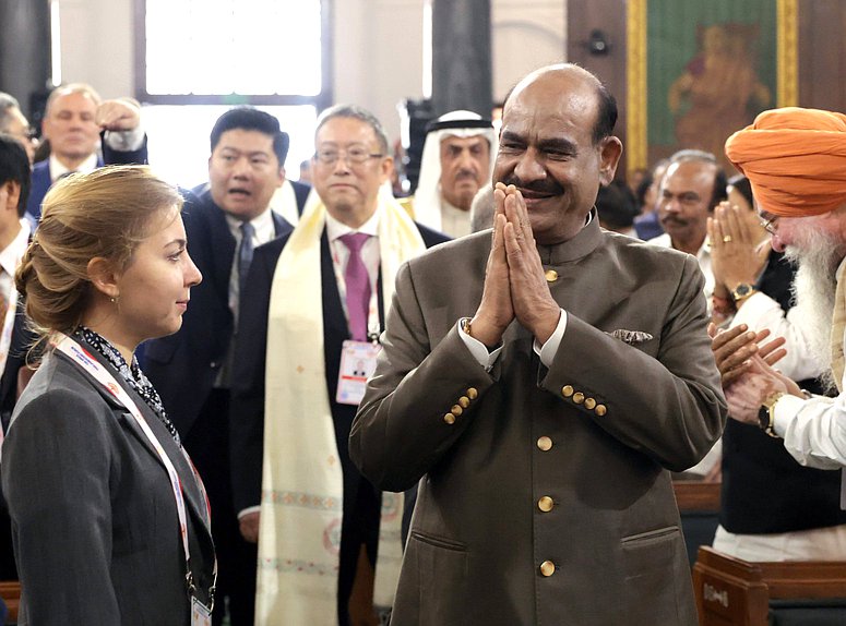 Speaker of the Lok Sabha of the Parliament of India Om Birla. The 12th International BRICS Parliamentary Forum