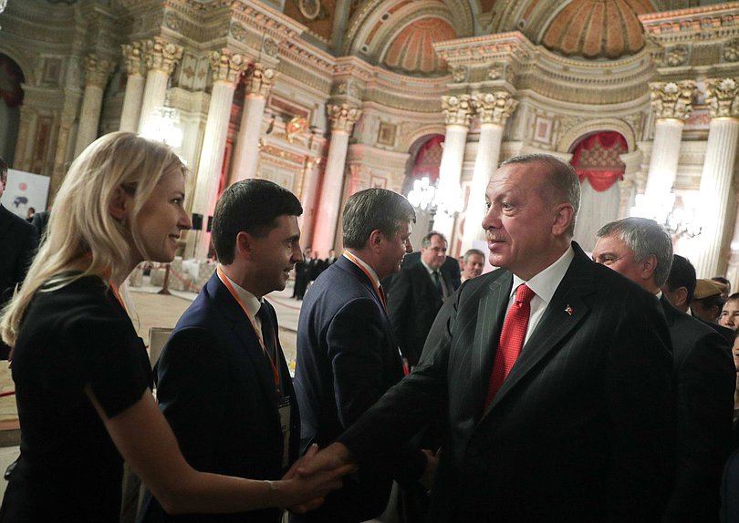 Deputy Chairwoman of the Committee on International Affairs Natalia Poklonskaia and President of Turkey Recep Tayyip Erdoğan